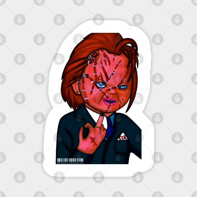 Chucky Magnet by Zenpaistudios