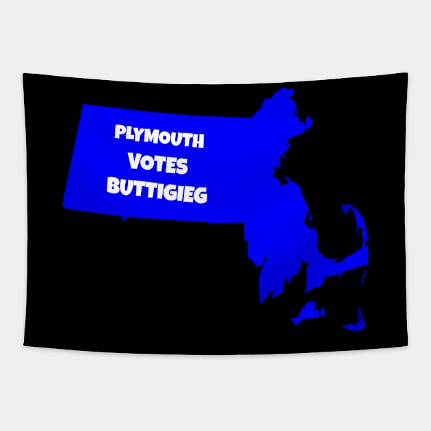 Massachusetts Plymouth votes Buttagieg Tapestry by Vine Time T shirts