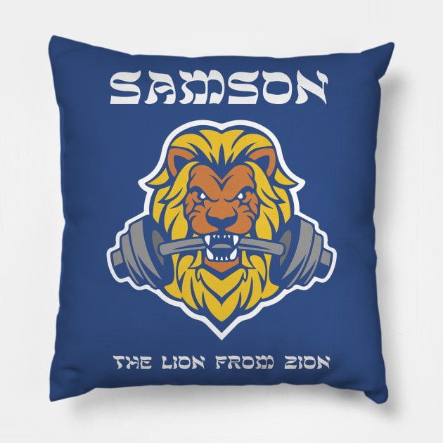 Samson- the Lion from Zion Pillow by IdanDaganSamson