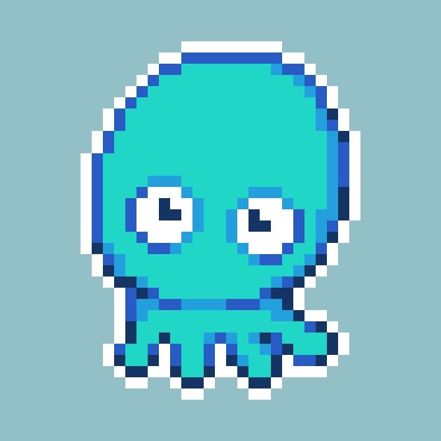 Pixel Art Cute Octopus by calfromkansas