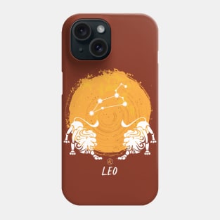 Retro Leo Zodiac Sign // Vintage Leo Astrology Phone Case