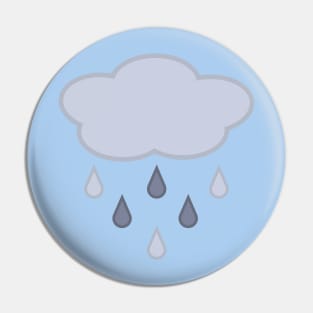 Rainy Day Rain Cloud in Light Blue Pin