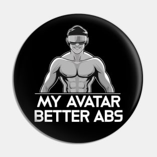 Gym Bro VR headset Funny Gifts Pin