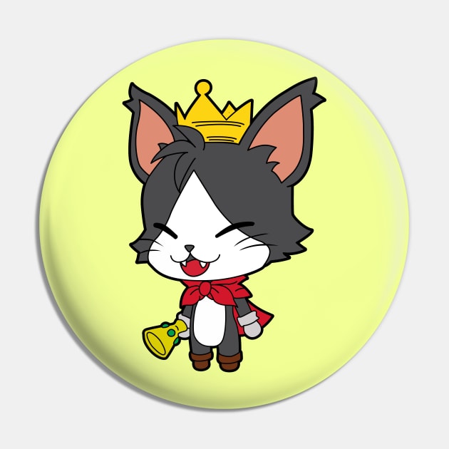 Cute Cait Sith Pin by JamesCMarshall