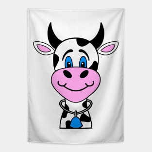 CUTE Blue Eyed Cow Lover Tapestry