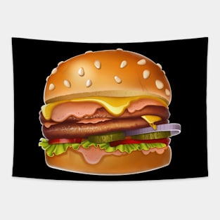 Big juicy burger Tapestry