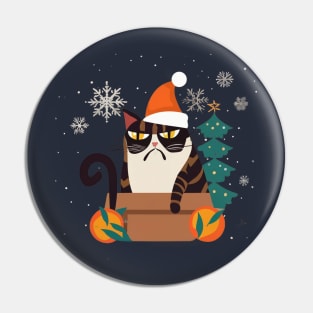 Grumpy Christmas Cat. Christmas Cat 2024 Pin