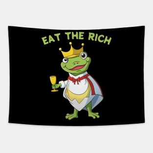 Eat The Rich Frog Tapestry