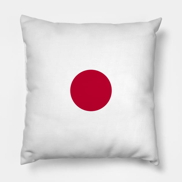 Japanese Flag Pillow by JacCal Brothers