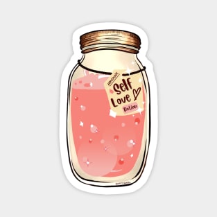 Homemade Self-love potion in mason jars Magnet