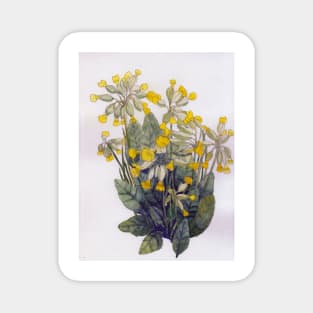 Cowslips watercolour painting Magnet