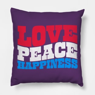Love Peace Happiness Pillow