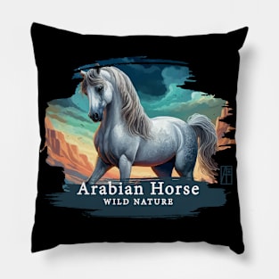 Arabian Horse - WILD NATURE - HORSE -17 Pillow