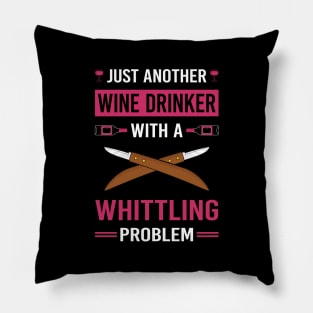 Wine Drinker Whittling Pillow