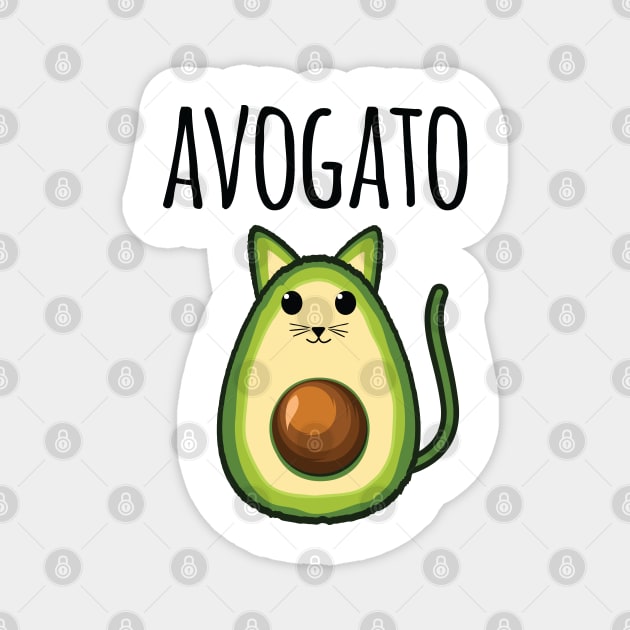 Avogato Funny Avocado Cat Magnet by Pennelli Studio