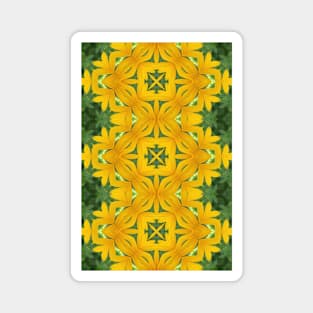 Yellow Petal Pattern 2 Magnet