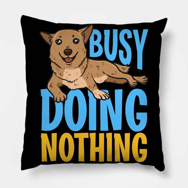 Kids Dog Top Pajama Gifts Motherhood Mom Busy Doing Nothing Pillow by Alinutzi