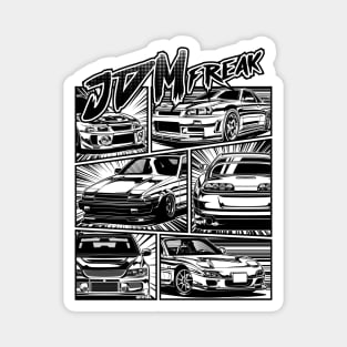 Manga Style of JDM Cars Magnet