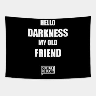 Hello Darkness (White) Tapestry