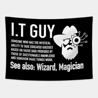 Funny I.T. Guy Definition, Gift for Computer Geek and Nerds Tapestry