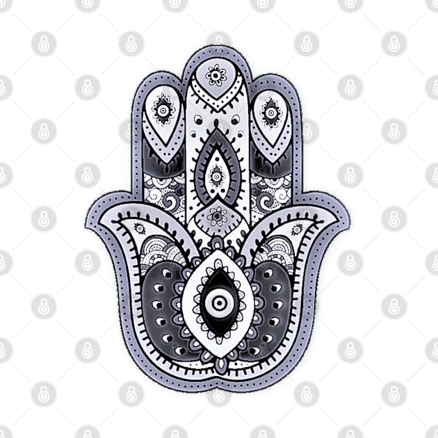 Grey Hamsa Hand by TeesFashion