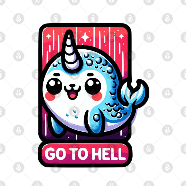 Antisocial Narwhal go to hell by YNWA Apparel