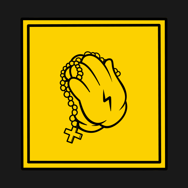 Dope praying hands illustration by slluks_shop