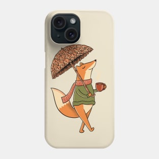 Cozy Fox and umbrella Phone Case