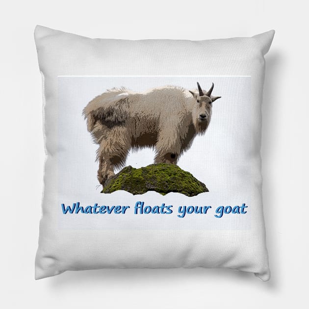 Whatever Floats Your Goat Pillow by elisewied