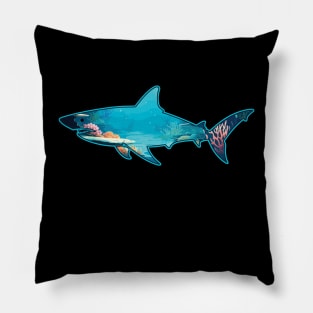 Shark Ocean Underwater - For Shark Lovers Pillow