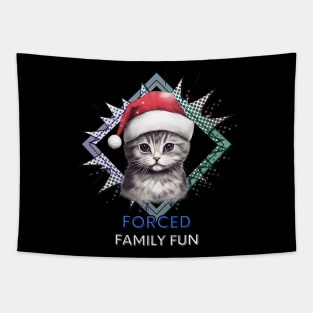 Sarcastic Quote - Christmas Cat - Funny Quote Tapestry