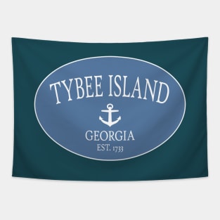 Tybee Island Georgia Sea Islands Anchor Coastal Blue Tapestry