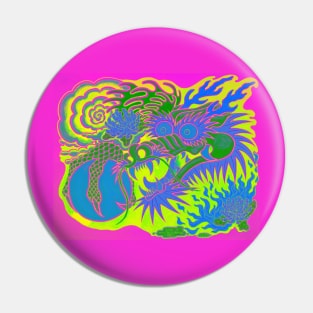 Neon Dragon With 4 Elements Variant 28 Pin