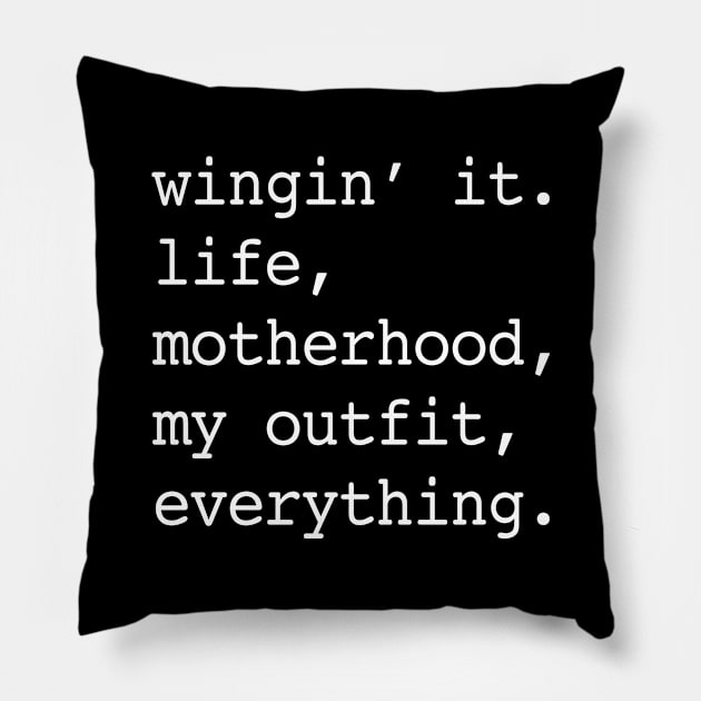 Motherhood quote Pillow by produdesign