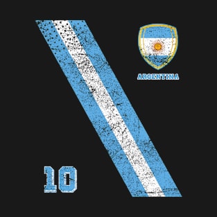 Argentina Soccer Fans Jersey Argentinian Flag Football Lovers T-Shirt