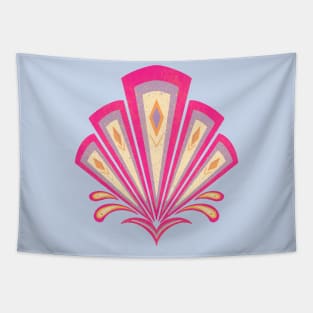 Pink Art Deco motif Tapestry