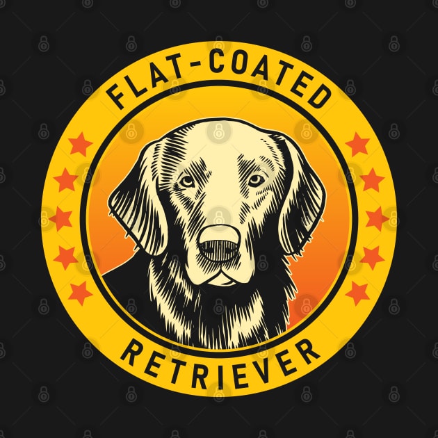 Flat-Coated Retriever Dog Portrait by millersye