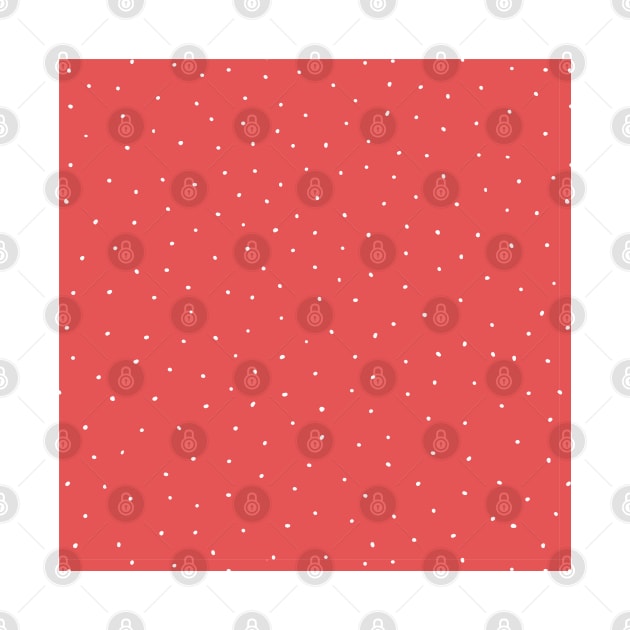 White Spots on Bright Red by Sandra Hutter Designs