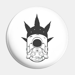 Astronaut leaf design Pin