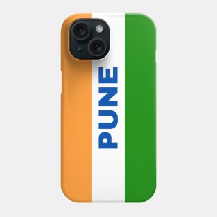 Pune City in Indian Flag Colors Phone Case