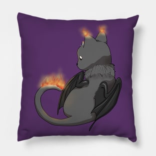 Sitting Hellcat Pillow