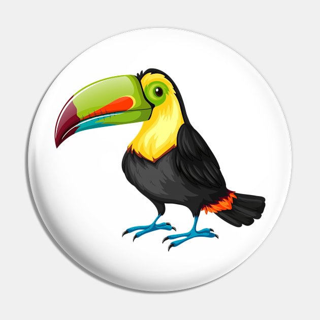 Beautiful and Cute Toucan Bird Pin by Eskitus Fashion