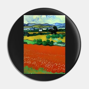 EVOCATIVE POPPY FIELD VAN GOGH STYLE Pin