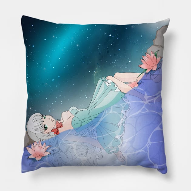 Under the starry sky Pillow by Thia