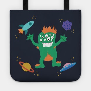 Whimsical Eyeball Monster Tote