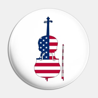 American Violin Pin