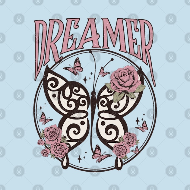 Retro Dreamer And Roses by RKP'sTees