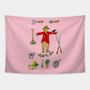 Pink Gardener Tapestry