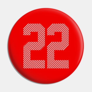 Iconic Number 22 Pin