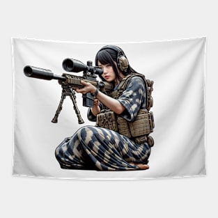 Sniper Girl Tapestry